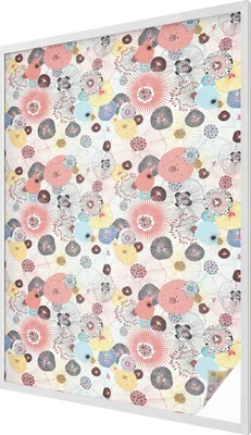 Obrázok produktu pre Vitrážová fólia na okno - 146x100 cm - vitrážový vzor - nepriehľadná dekoratívna fólia na ochranu súkromia - samolepiaca, UV ochrana - farebný kvet