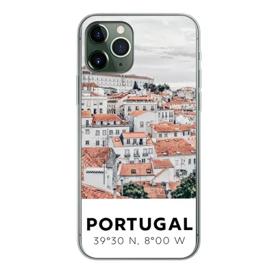 Produktbild von MuchoWow® Handyhülle Schutzhülle Hülle für iPhone 11 Pro Portugal - Europa - Rot - Silhouette Silikon Softcase Handy Hülle - Handy