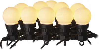Obrázok produktu pre LED svetelná reťaz – 10x párty žiarovky mliečne, 5 m, vonkajšia aj vnútorná, teplá biela