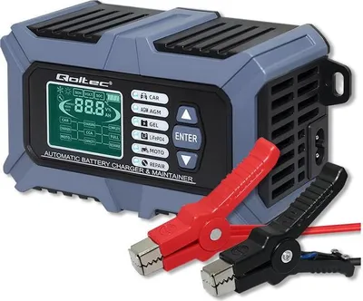 Image de Chargeur Qoltec à microprocesseur avec testeur de batterie et fonction de réparation Chargeur de batterie 12V | 6A | LCD | AGM LiFePO4 GEL