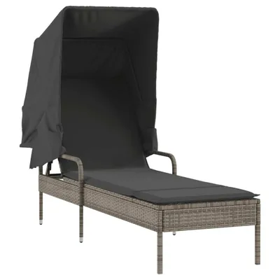 Produktbild von VidaXL 368190, Lounge, Gepolsterter Sitz, Polyrattan, Stahl, Grau, 110 kg, 2000 mm