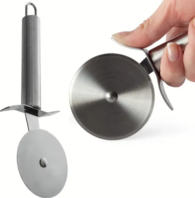 Produktbild von Orion Pizzaschneider Pizzarad Pizzaroller Edelstahl 20,5 cm