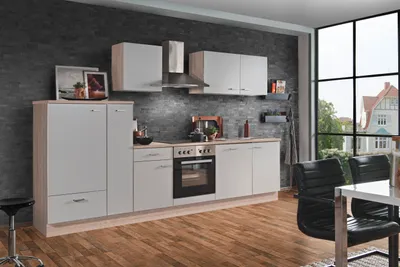 Produktbild von Küchenzeile mit Elektrogeräten Classic Weiß 310 cm