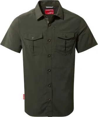 Produktbild von Craghoppers NosiLife Herren Tropen Hemd kurzarm, Größe:S, Farbe:Dark Khaki