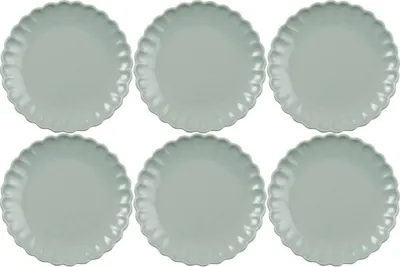 Produktbild von 6er SET Kuchenteller, Dessertteller MYNTE GREEN TEA grün D. 19,5cm Ib Laursen