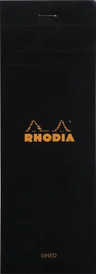 Produktbild von Rhodia Notizblock 74x210 geh lin 80Bl sw