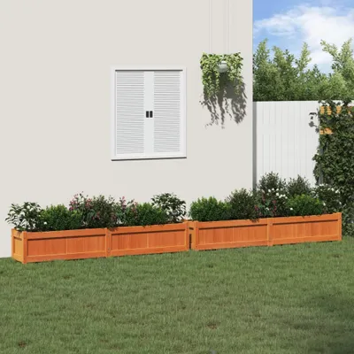 Produktbild von Pflanzkübel 2 Stk. Wachsbraun Massivholz Kiefer