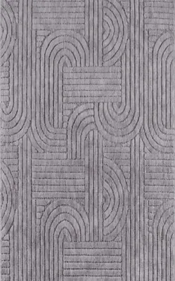 Productafbeelding van Grijze vloerkleed met abstract geometrisch patroon, korte pool, geschikt voor de woonkamer