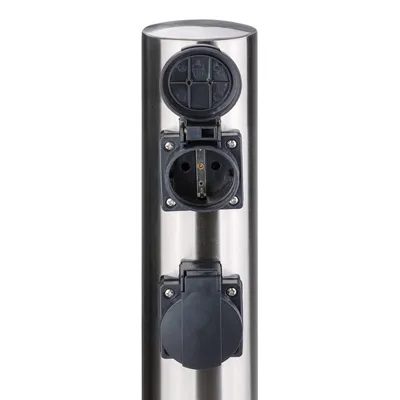Produktbild von Gartensteckdosensäule Garten Steckdosensäule rund Gartensteckdosen 4 Steckdosen
