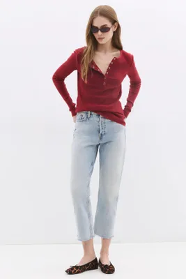 Produktbild von Langärmeliger Body mit Druckknöpfen, Red, M