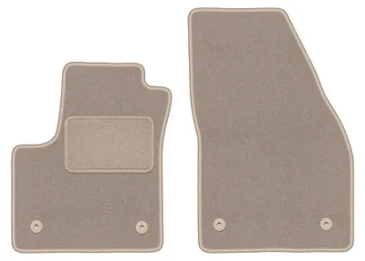 Image de Tapis avant en moquette pour Opel Meriva B 2010-2017 (monospace) – 2 pièces, beiges, sur mesure – Wielganizator LUX