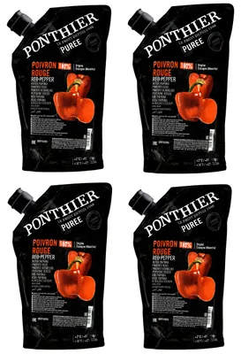Produktbild von Ponthier PAPRIKA PÜREE ROT Gemüse-Püree 4x 1KG