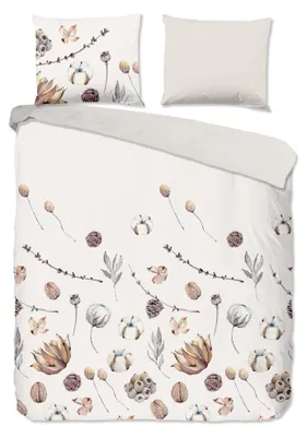 Productafbeelding van Good Morning Dekbedovertrek "Mirre" - Bruin - (240x220 cm) - 100% Katoen
