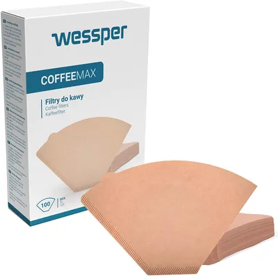 Produktbild von Papier-Kaffeefilter von Wessper 100 Stück, 1x4 (Grösse 4), naturbraun (100)
