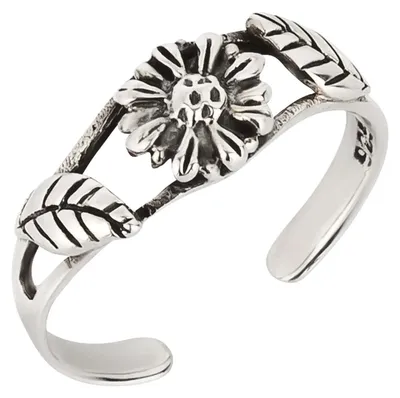 Produktbild von Zehenring Zehring Blume Blatt 925 Silber