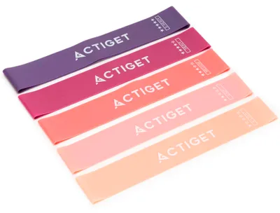 Produktbild von ACTIGET Widerstandsbänder 5 Stück – Fitnessbänder 1–20 kg für Training und Rehabilitation