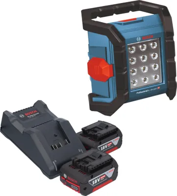 Immagine prodotto di Faro da cantiere a batteria Bosch GLI 18V-1200 C Professional 18 V 1200 lm + 2 batterie 4,0 Ah + caricabatterie
