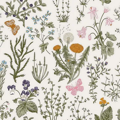 Immagine prodotto di Carta da parati autoadesiva con fiori e farfalle, dimensioni 41 x 300 cm