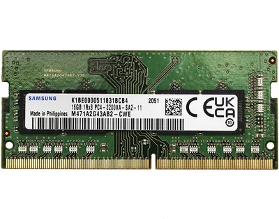 Produktbild von Samsung PC4-25600 DDR4-3200 16GB (2048Mx8) 260pin Unbuffered SO-DIMM M471A2G43AB2-CWE