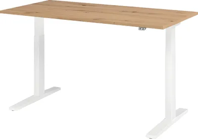 Obrázok produktu pre Stôl na sedenie/stojan XMKA16, 1600 x 800 x 700-1200 mm, dub/biela
