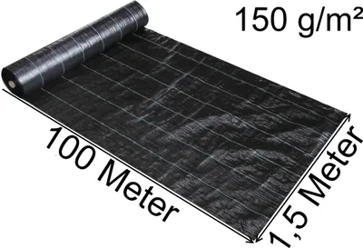 Produktbild von 150 m² schweres Bodengewebe Bändchengewebe Unkrautfolie Unkrautvlies Unkrautplane 150g