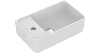 Produktbild von Handwaschbecken STRADA II Hahnbank links 450x270x170mm weiß 450 x 270 x 170 mm weiß