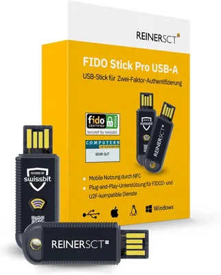 Produktbild von REINER SCT FIDO Stick Pro USB-A FIDO2 U2F Sicherheitsschlüssel