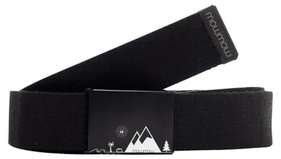 Obrázek produktu pro Pásek MowMow – plátno – hliníková spona – 125 cm – uni – univerzální velikost – černý