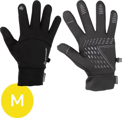 Obrázok produktu pre Dunlop Rukavice s dotykovou obrazovkou M Teplé rukavice s dotykovou obrazovkou Športové rukavice Unisex Black