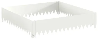 Productafbeelding van Omheining voor gazon, 100 x 100 x 20 cm, staal, wit