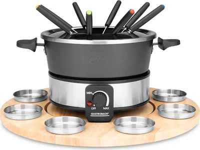 Produktbild von Gastroback 42566, 8 Person(en), 1,8 l, Schwarz, Edelstahl, Oval, Edelstahl, 190 °C