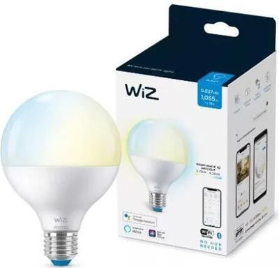 Produktbild von WiZ Smart LED G95 Globe 11W = 75W E27 matt 1055lm CCT 2700K-6500K dimmbar App Google Alexa WiFi