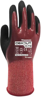 Produktbild von Wonder Grip WG-718, Werkstatthandschuhe, Rot, M, Erwachsener, Erwachsener, Unisex