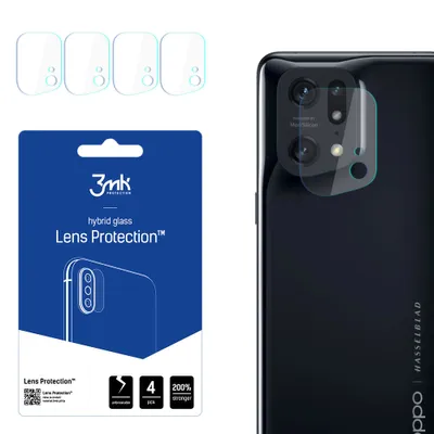Produktbild von 3mk Hybridglas Lens Protection für Oppo Find X5 Pro Kamera Objektiv Kameralinse 0,16mm 6H (4 Stück)