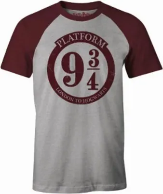 Immagine prodotto di Harry Potter - T-shirt da uomo "London to Hogwarts" CD393 (M) (grigio melange)