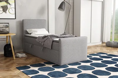 Produktbild von FEDVE Boxspringbett Schlafzimmerbett LAUTARO mit Bettkästen, Doppelbett mit Bonell-Matratze und Topper 80x200