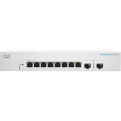 Produktbild von Cisco CBS220-8T-E-2G, Managed, L2, Gigabit Ethernet (10/100/1000), Rack-Einbau, 1U