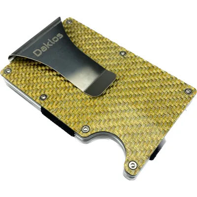 Obrázek produktu pro Karbonová mini peněženka CARBET RFID carbon s klipem - zlatá Peněženka Daklos