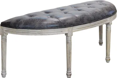 Immagine prodotto di Milani Home - panca vintage in ecopelle taupe e legno, 125 x 45 x 48 cm