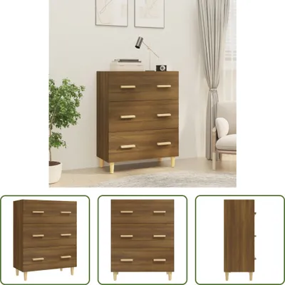 Produktbild von The Living Store Sideboard Braun Eichen-Optik 70x34x90 cm Holzwerkstoff