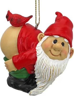 Zdjęcie produktu dla Ozdoby świąteczne – figurka krasnala ogrodowego – Loonie Moonie Gnome – uparty krasnal ogrodowy – figurki księżycowych krasnali – ozdoby świąteczne