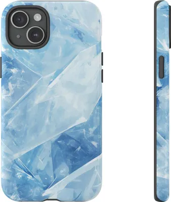 Produktbild von Blaues Eismuster – Hülle Kompatibel mit iPhone 15 Plus