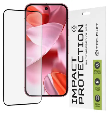 Produktbild von Techsuit Full Cover Impact Protection Displayschutzfolie für Google Pixel 9 / 9 Pro - Schwarz
