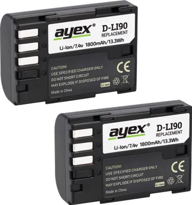 Produktbild von D-Li90 Akku 2 Stück zB Pentax 645D K-7 K-5 II K-3 II K-1 II K-01 leistungsstark zuverlässig