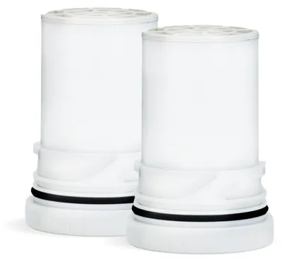 Ersatzfilter-Set, 2 Stück, für Wasserhahnfilter, Aktivkohle, weiß