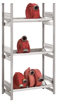 Produktbild von PROREGAL Feuerwehr-Schlauchregal Stecksystem MAGNUS Germany | HxBxT 200x100x50cm | 3 Ebenen | Fachlast 100kg | Verzinkt