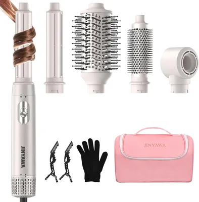 Produktbild von 5 in 1 Airstyler, Haarstyler Rundbürstenföhn, Airstyler Warmluftbürste Mit 3 Temperatureinstellungen,Lockenstab Automatisch Für Locken,Volumen,Glätten