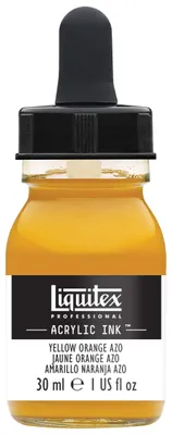 Productafbeelding van Liquitex Ink GELBORANGE AZO 30ml, acrylverf voor airbrush, kleur 4260414