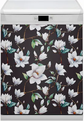 Produktbild von Abwaschbar 60x70 cm Geschirrspüle Magnetmatte Küche Dekorative  - Bemalten Blumen