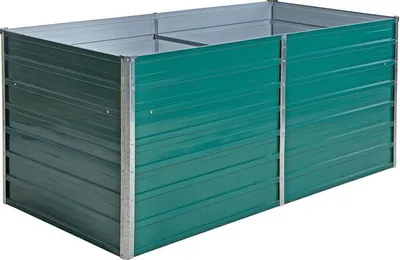 Produktbild von Metall Blumenbeet Hochbeet 160x80x77 cm Grün Pflanzbeet Gemüsebeet Pflanzkasten